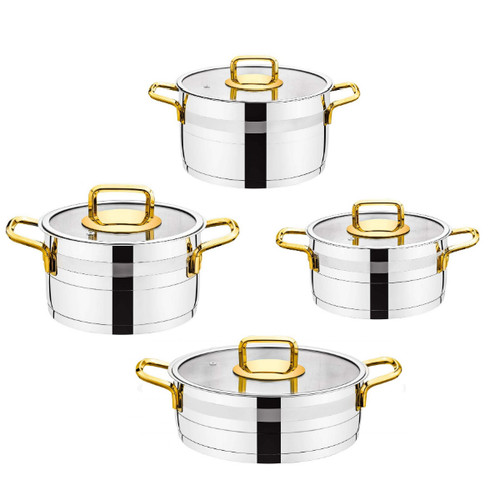 سرویس قابلمه استیل خالص 8 پارچه lines لینس ترکیه